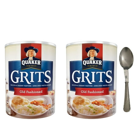 Quaker Grits, Old Fashioned, 24 oz 2 Box With Spoon