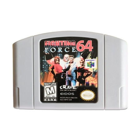 Fighting Force 64 Video Games Cartridge Card for N 64 Us Version