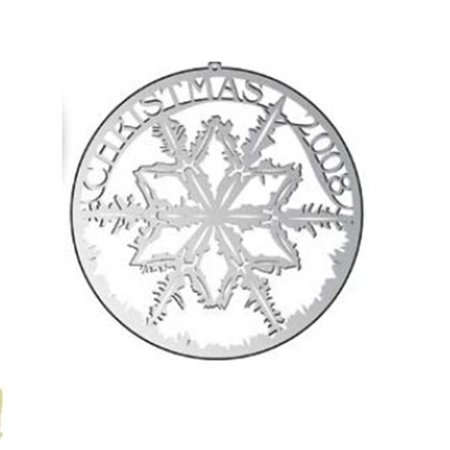 Biedermann; Sons D2008S Christmas Commemorative Silver Snowflake Ornament