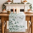 thumbnail image 2 of Table Runner 36 Inches Long for Kitchen Dining, Eucalyptus Leaf Sage Green Dresser Scarf Farmhouse, Dining Table Decorations for Wedding/Parties, Spring Weeping Leaves Botanical 13 x 36 In, 2 of 8