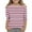 Pink, variant on Efsteb Kids Girls Round Neck 3/4 Sleeve T Shirts Cute Striped Print Casual Summer Loose Comfy Tee Shirt(Blue,7 Years )