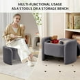 thumbnail image 5 of Storage Bench with Lamb Fleece Fabric, Upholstered Ottoman with Spacious Hidden Storage for Bedroom, Living Room, Entryway, No Assembly Required,Dark Grey, 5 of 14