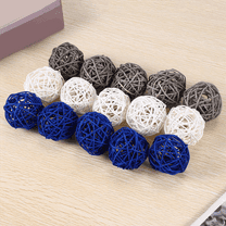 2025 New! 15Pcs Rattan Balls Decorative Ball Orbs Vase Fillers Table Decor, for Ceiling Grapevine Decorations