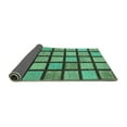 thumbnail image 2 of Ahgly Company Indoor Round Checkered Turquoise Blue Modern Area Rugs, 7' Round, 2 of 4