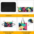 thumbnail image 4 of Color Wave Point Geometry Picnic Blanket Waterproof Outdoor Beach Blanket Hand-held Pad Suitable for Travel, Camping, Beach, Family Gatherings, 4 of 8