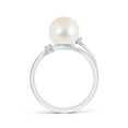 thumbnail image 6 of ANGARA Freshwater Cultured Pearl Bypass Split Shank Ring in 925 Sterling Silver for Women | June Birthstone, Birthday, Anniversary, Jewelry Gift for Women | Pearl Ring, 6 of 7