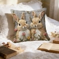 thumbnail image 4 of Tuvgenk Indoors Throw Pillow Covers Polyester 18x18 In Pillowcases Rabbit Decor Multicolor for Couch, 4 of 6