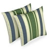 Set of 2 Cherrington Outdoor Square Pillows, Stripe