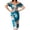 Blue, variant on LOVZFMLL Womens Fashion Summer Slim Sexy Printing Short Sleeve Split Party Club Dress Hot Pink S