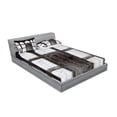 thumbnail image 2 of Ambesonne Rustic Fitted Sheet & Pillow Sham Set, Grunge Farmhouse Door, Full, Charcoal White, 2 of 2