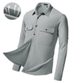 thumbnail image 6 of Mens Sun Protection Work Shirts Lightweight Long Sleeve Travel Fishing Hiking Shirt for Men Button Down Tops, 6 of 8