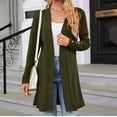 thumbnail image 2 of Kaemgyyd Women Long Cardigan Lightweight Open Front Flowy Coats Casual Long Sleeve Trendy Cardigans with Button S-2Xl, 2 of 4