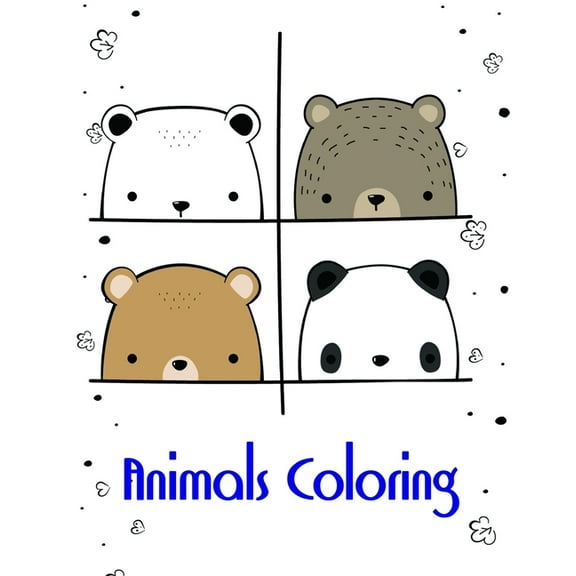 Entertain Kids Animals Coloring: Christmas Coloring Book for Children, Preschool, Kindergarten age 3-5, Book 13, (Paperback)