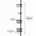 thumbnail image 4 of Utopia Alley Rust-Resistant Tension Pole Shower Caddy, 3 Shelves, Oil Rubbed Bronze Finish, 4 of 9
