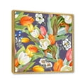 thumbnail image 3 of Designart 'Blooming Orange and White Tulips III' Traditional Framed Canvas Wall Art Print, 3 of 5