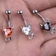 thumbnail image 3 of Love & Annie-Anillos para ombligo con forma de diablo para mujer, Piercing para el vientre de circonita roja, joyería corporal de acero inoxidable, regalo, 3 of 4