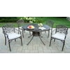 Oakland Living Sunray 5 Piece Metal Patio Dining Set in Antique Bronze