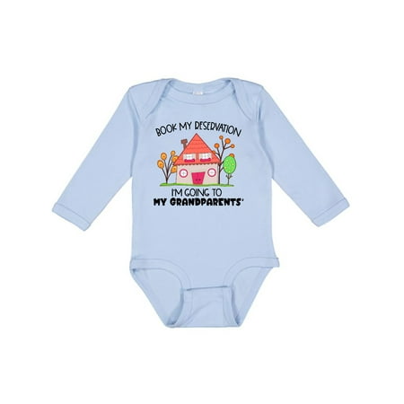 

Inktastic Book my Reservation! I m Going To My Grandparents - House Boys or Girls Long Sleeve Baby Bodysuit
