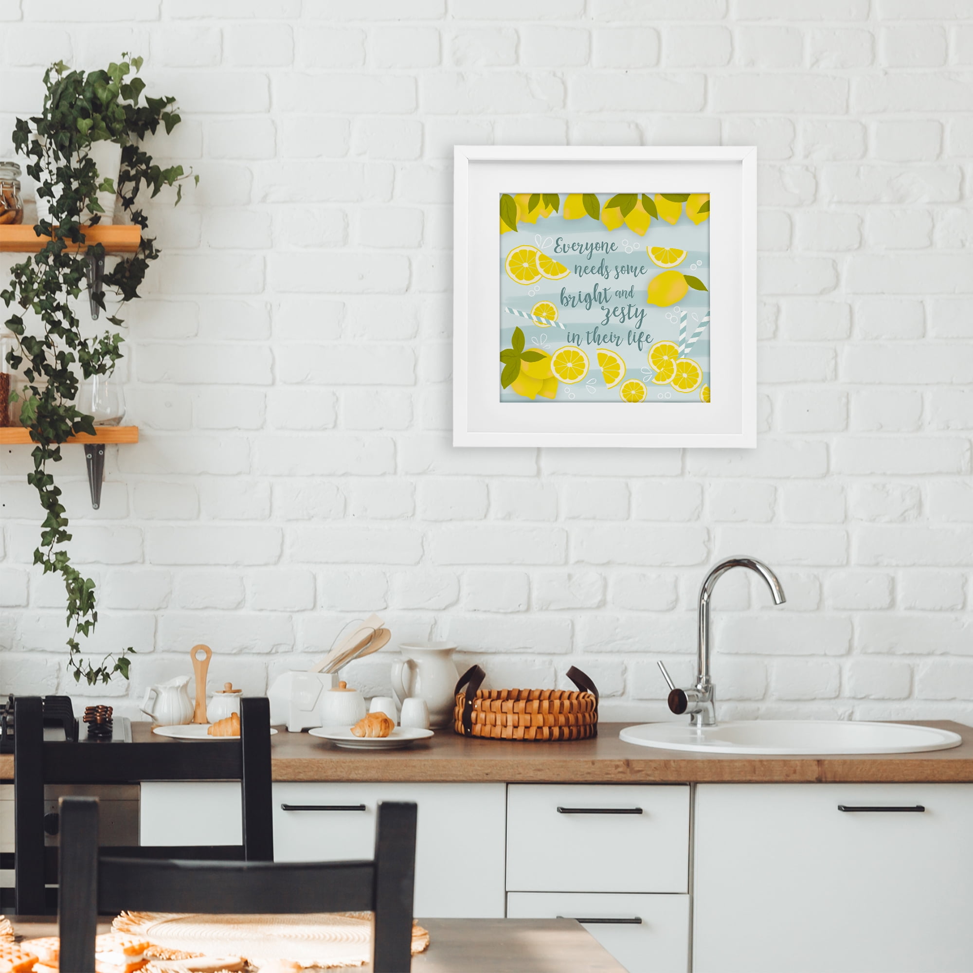 Stupell Industries Everyone Needs Bright & Zesty White Framed Print Under Glass, design by Anna Quach