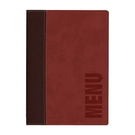 Faux Tabletops - MCTRLSWR Securit Faux Leather Menu Holder - Wine Red By TableTop King
