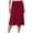 Red, variant on Basic Solid Flare Midi Skirts for Women High Waisted Lightweight A Line Flowy Skirt