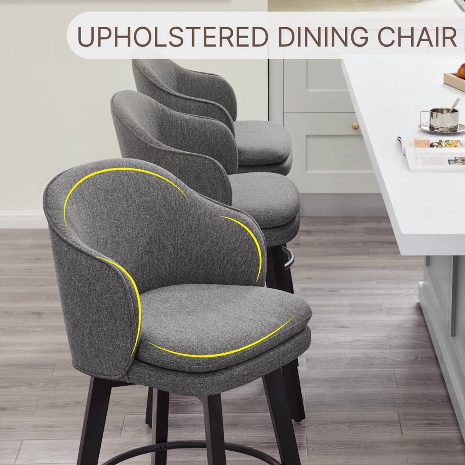 CHITA Modern Swivel Counter Height Bar Stools with Arm