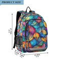 thumbnail image 2 of FORMRS School Backpack 17" Student Travel Bag with Laptop Compartment, Vibrant Art Leaves Pattern, 2 of 7