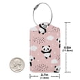 thumbnail image 2 of Rocae Panda for Leather Luggage Baggage Tags ID Label Privacy Cover ID Label with Stainless Steel Loop and Address Card, 2 of 5