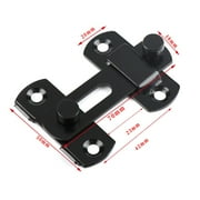 1 pcs Stainless Steel Door Locks Latch, Sliding Door Lock Flip Lock Gate Latch, Security Door Bolt Lock, Black