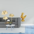 thumbnail image 2 of Estatua de figura,Estatuas de hojas y flores de metal,esculturas decorativas,Figuras decorativas para el hogar,para estante,mesa o vitrina.,Escultura de pollo,Escultura de gallina,decoración, 2 of 8