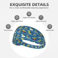 thumbnail image 3 of Dinosaur on the Beach Vacation Headbands for Women Men, Workout Elastic Sweat Band for Yoga Running Cycling Gym Exercise Non Slip Head Bands for Women's Hair, 3 of 5