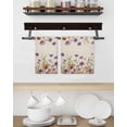 thumbnail image 3 of Purple Red Spring Floral Kitchen Dish Towels for Drying Dishes Set of 2, Watercolor Botanical Summer Flowers Waffle Weave Microfiber Hand Tea Bathroom Towels Quick Dry & Absorbent Towel 15.7x23.6, 3 of 7