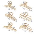thumbnail image 4 of Paquete De 6 Pinzas De Metal Grandes Para El Cabello - Pinzas Para El Cabello Doradas Grandes Antideslizantes De 4 Pulgadas, Pinzas Para El Cabello De Mandíbula Perfectas Para Mujeres Y Pein, 4 of 5