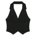 thumbnail image 6 of YONGHS Women's Dressy Casual Vest Tuxedo Suit Waistcoat Sleeveless Tank Top Blazer Black XXL, 6 of 7
