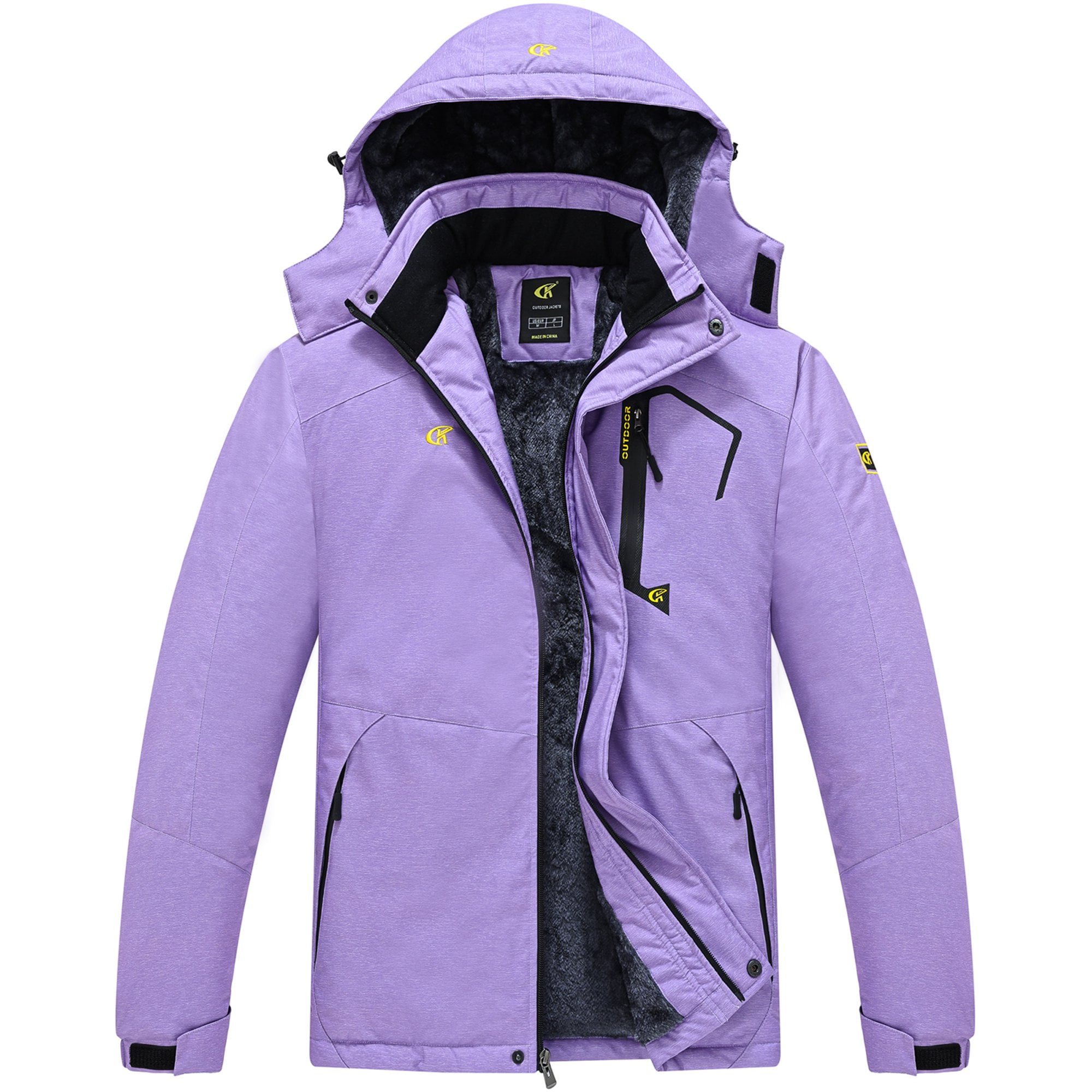 YuKaiChen Men's Waterproof Fleece Snowboard Jacket Windproof Warm Ski Coat Multi-Pockets