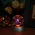thumbnail image 3 of Lampe de Nuit à Base Rotative avec Boule de Cristal 3D et Design de Personnage (Mew 50MM), 3 of 5