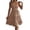 Khaki, variant on Dresses for Women Solid Color Sleeveless Spaghetti Strap Backless Layered Pleated Dress Navy S
