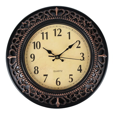 OWNTA God of Wealth Pattern Wood Square Wall Clock, 7.87 in, Silent Non ...