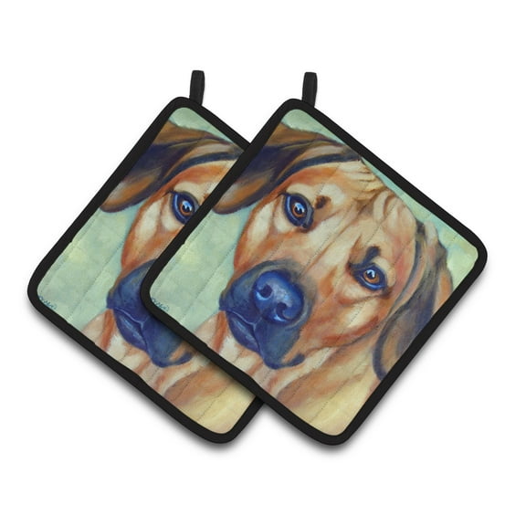 Carolines Treasures 7437PTHD Rhodesian Ridgeback Pair of Pot Holders , 7.5HX7.5W, multicolor