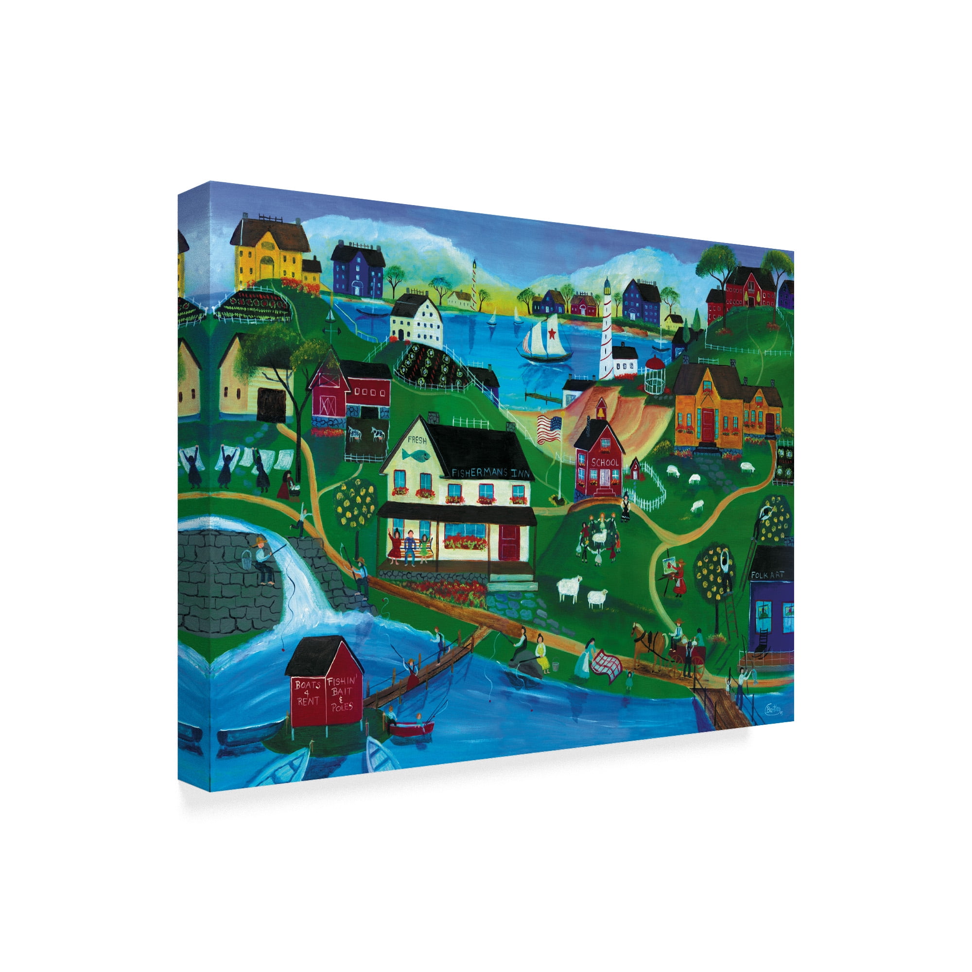 Trademark Fine Art 'Fishermans Inn' Canvas Art by Cheryl Bartley