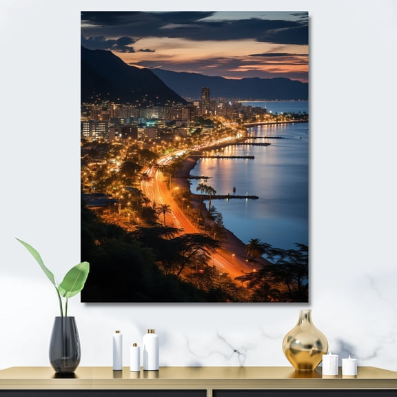 Designart "Cityscape Spot Honolulu Beautiful wall decor III" Nautical & Beach Canvas Art Print