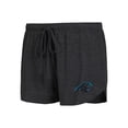 thumbnail image 3 of Women's Concepts Sport Black/Charcoal Carolina Panthers Raglan Long Sleeve Top & Shorts Lounge Set, 3 of 3