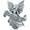 thumbnail image 2 of DmStore Pewter Never Drive Faster Than Your Angel Can Fly Visor Clip, 2 Inches Silver, 2 of 3