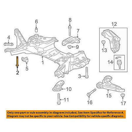 CHRYSLER OEM Front Suspension-Susp Crossmember Bolt 6511018AA