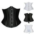 thumbnail image 4 of Hpapadks Waist Trainer Corset for Women Lace Up Tummy Control Underbust Wide Belt Tight Push Up Solid Vintage Corset Belt Halloween Black, 4 of 4