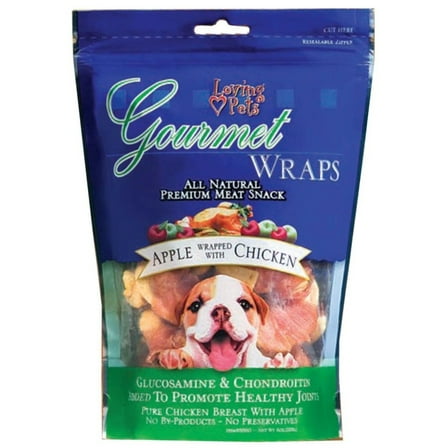 Loving Pets Gourmet Wraps Dog Treat Apple & Chicken, 6 oz