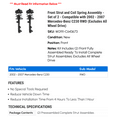 thumbnail image 2 of Front Strut and Coil Spring Assembly - Set of 2 - Compatible with 2002 - 2007 Mercedes-Benz C230 RWD (Excludes All Wheel Drive) 2003 2004 2005 2006, 2 of 2