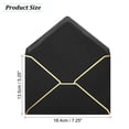 thumbnail image 2 of Uxcell 100 Pack A7 5 x 7 Card Christmas Envelopes V Flap Envelopes with Gold Border for Gift Cards (Black), 2 of 6