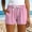Pink, variant on Only Moment Womens Lightweight Shorts Mesh Fabric with Pockets High Waisted Stretch Long Bermuda Shorts for Summer Dressy Casual Running Shorts for Women Purple,XS