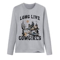 thumbnail image 3 of MHFRRA Camisetas de Manga Larga Estilo Western para Mujer, Camisetas Vintage de Música Country para Otoño, Sudaderas para Senderismo y Viajes, Camisetas Gris Claro, 3 of 3